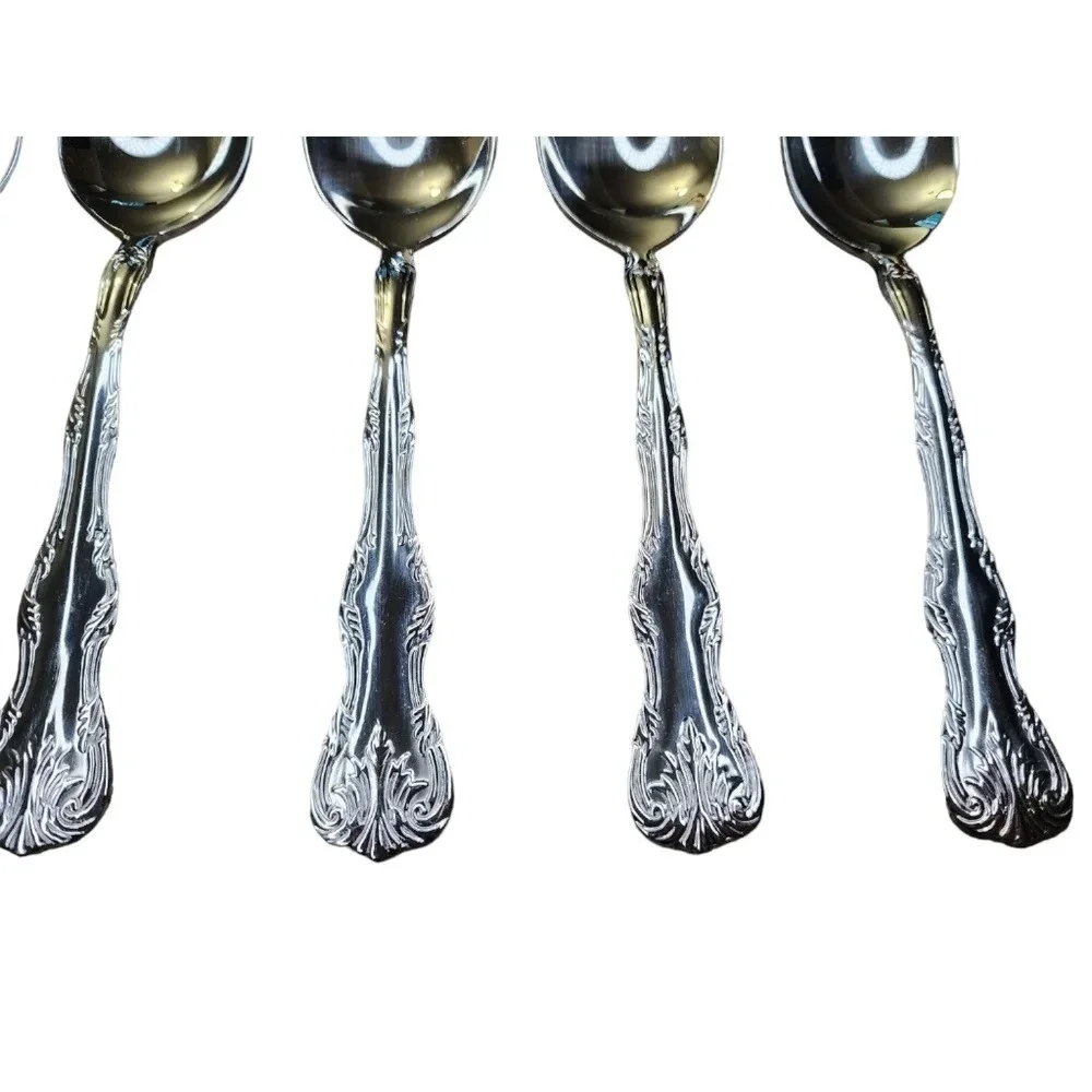 6 PC Reed & Barton Select 18/10 Stainless Victoria Pattern (??) Spoons Teaspoons